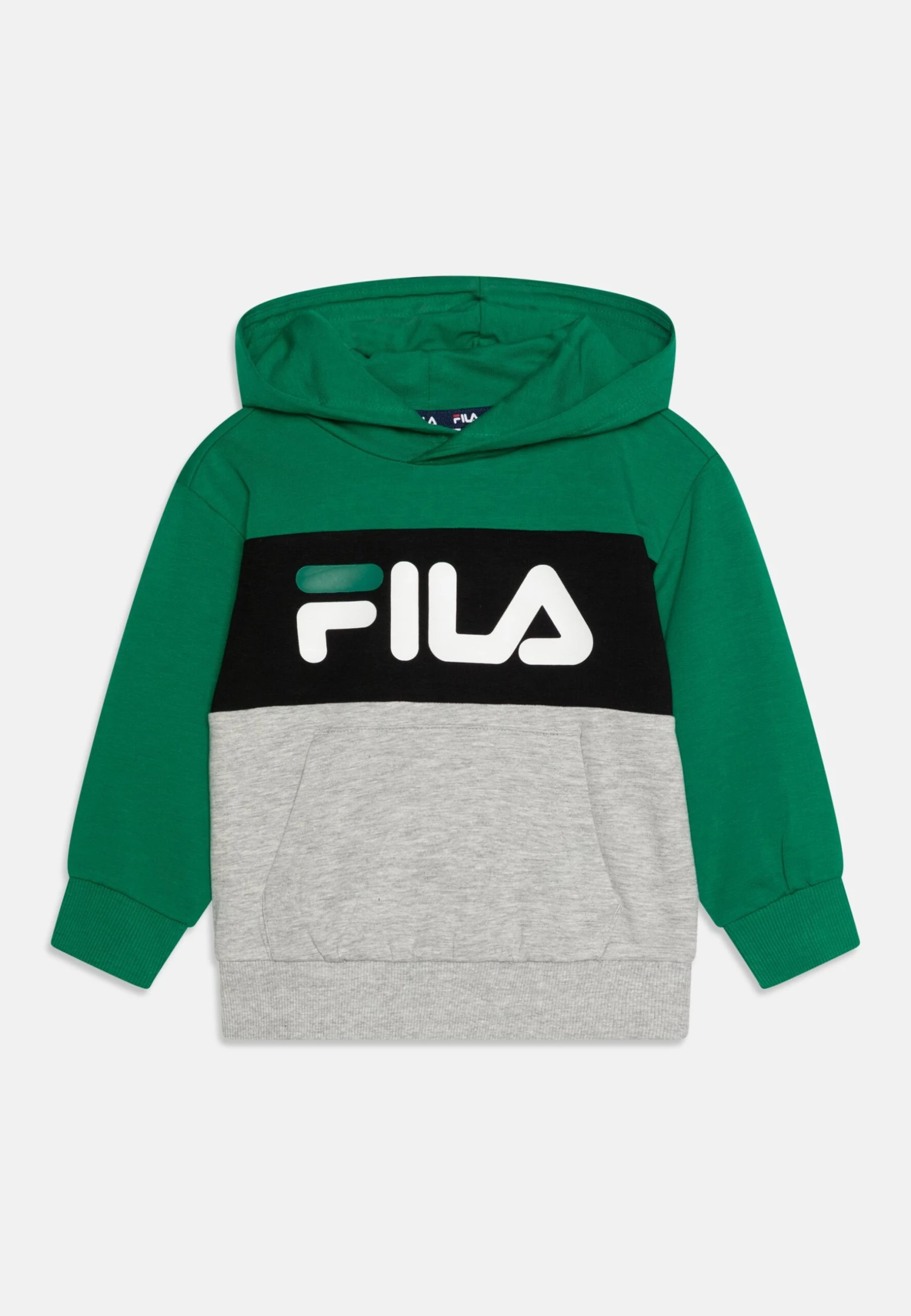 Fila Bagana Blocked Hoody Unisex - Sweatshirt - Light Grey Melange/Verdant Green/Black 1 Fila Bagana Blocked Hoody Unisex - Sweatshirt - Light Grey Melange/Verdant Green/Black