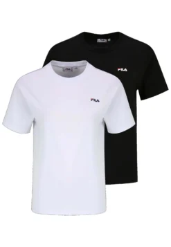 Fila Bari 2 Pack - T-Shirt Basique - Schwarz/White