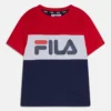 Fila Balimo Blocked Tee Unisex - T-Shirt Imprimé - Medieval Blue/True Red/Bright White