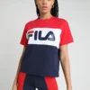 Fila Allison - T-Shirt Imprimé - Black Iris/True Red/Bright White