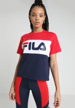 Fila Allison - T-Shirt Imprimé - Black Iris/True Red/Bright White