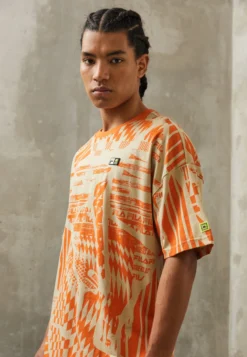 Fila Oversized Tee Unisex - T-Shirt Imprimé - Orange