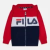 Fila Baar Ebenhausen Blocked Zip Hoody Unisex - Sweat Zippé - Medieval Blue/True Red/Bright White