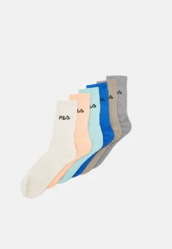 Fila Italia Unisex 6 Pack - Chaussettes - Sand Beige/Oron/Ecru/Celadon/Bosphorus/Ash Grey