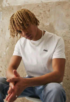 Fila Berloz Tee Unisex - T-Shirt Basique - Bright White