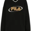 Fila Helen Loose Fit V-Neck - Sweatshirt - Black